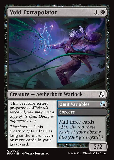 70 en normal CarteMagic Void Extrapolator // Omit Variables